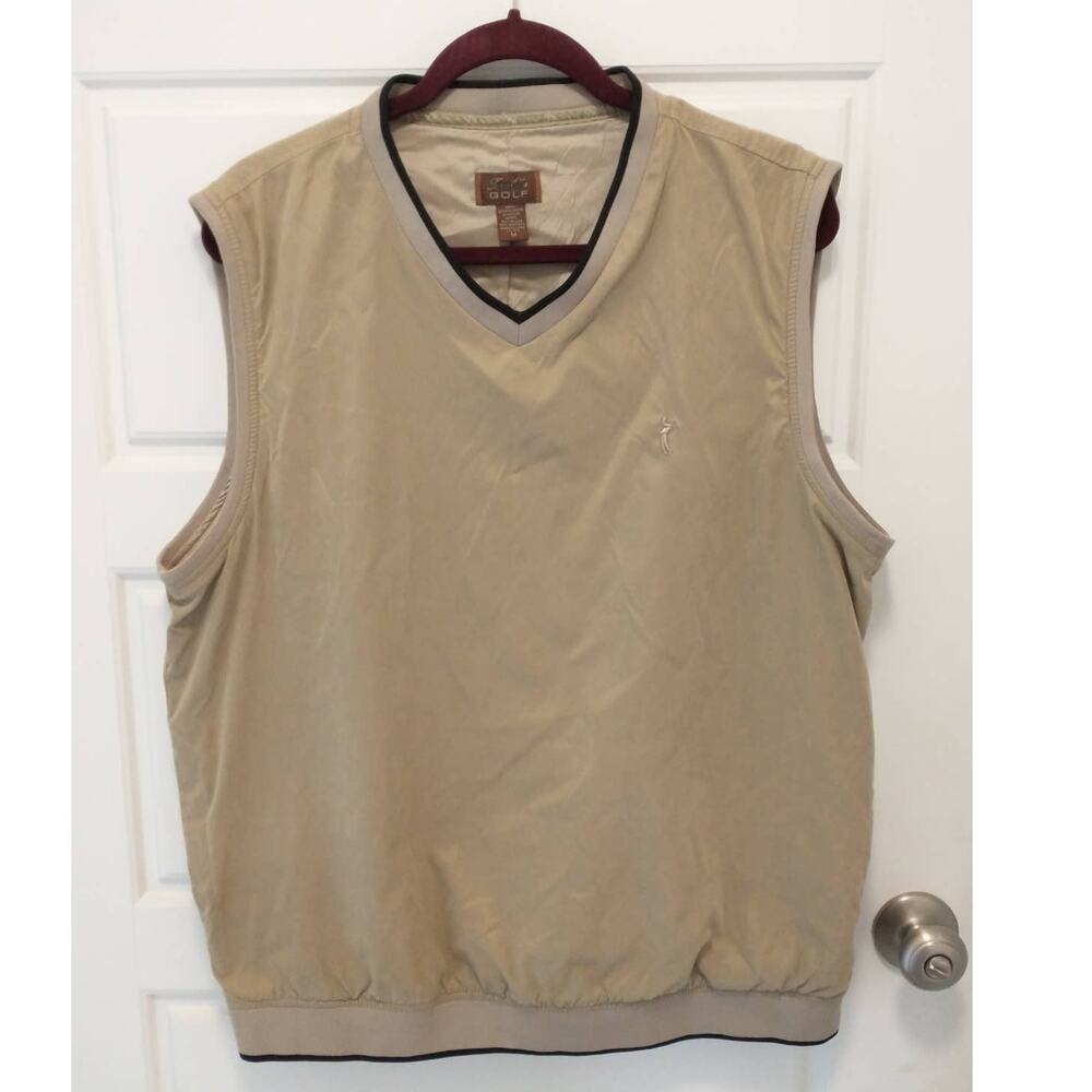 Tasso Elba Golf Vest. Men's Medium. Brown